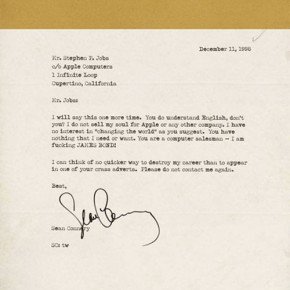Sean Connery to Steve Jobs: When Hell Freezes Over